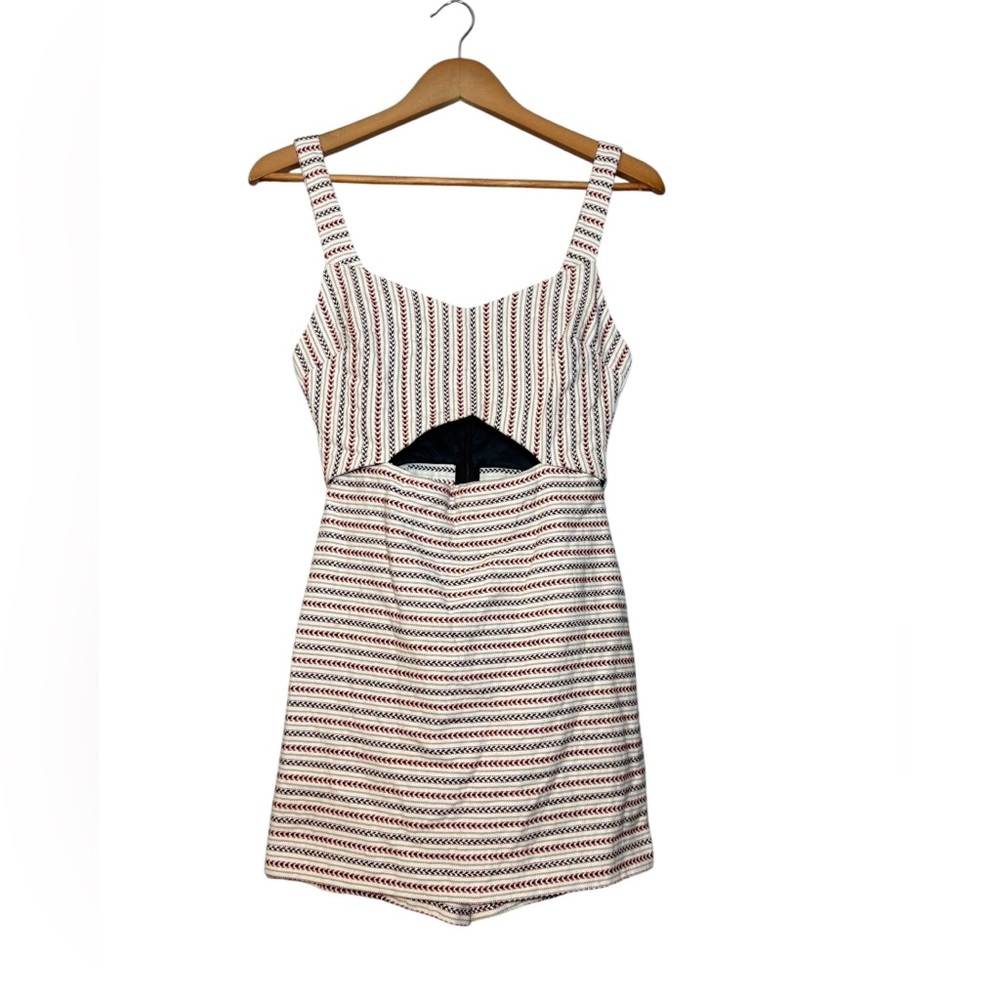 Zara TRF Women’s Small Multi Color Striped Dress Romper Cutout Tribal